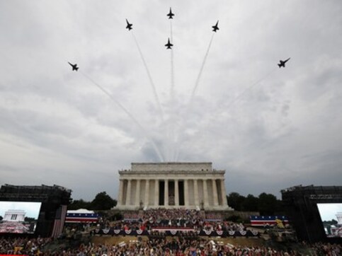 Donald Trump celebrates US Independence Day with display of military might, says nothing impossible for Americans Donald Trump celebrates US Independence Day with display of military might, says nothing impossible for Americans