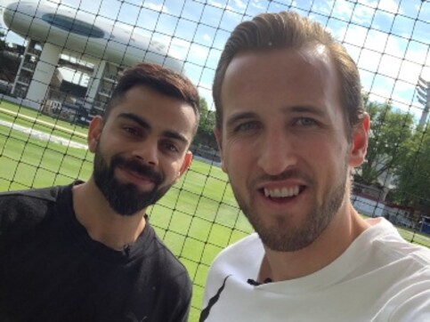 ICC Cricket World up 2019: Virat Kohli plays cricket with England and Tottenham Hotspur striker Harry Kane ICC Cricket World up 2019: Virat Kohli plays cricket with England and Tottenham Hotspur striker Harry Kane