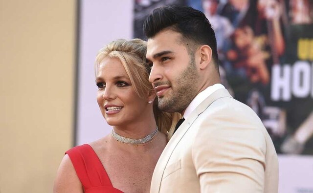 Britney Spears poses with boyfriend Sam Asghari. AP Britney Spears poses with boyfriend Sam Asghari. AP