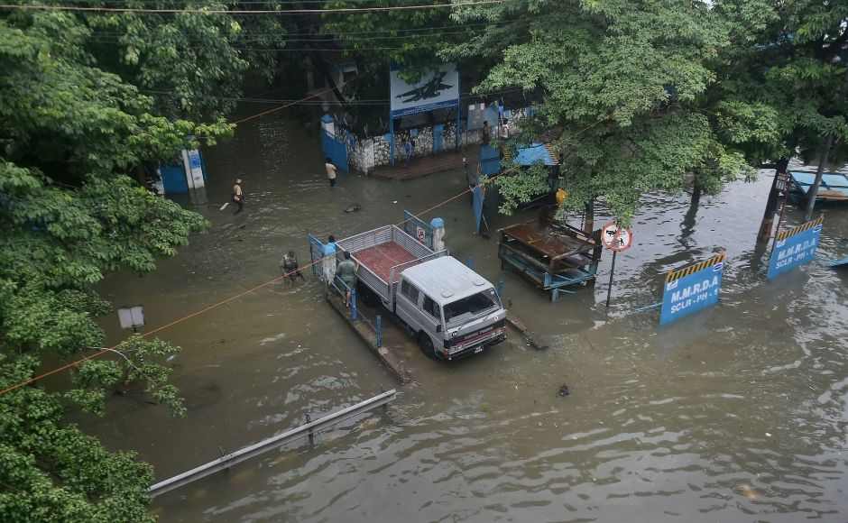 The authorities declared a holiday in Mumbai and adjoining regions, asking people to avoid stepping out of their houses. However, rains subsided in the afternoon in most areas. The BMC said six pumping stations discharged more than 14,000 million litres of water into the sea. PTI The authorities declared a holiday in Mumbai and adjoining regions, asking people to avoid stepping out of their houses. However, rains subsided in the afternoon in most areas. The BMC said six pumping stations discharged more than 14,000 million litres of water into the sea. PTI