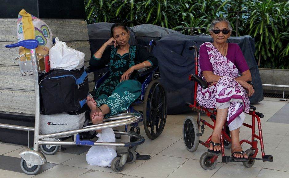 Several passengers were left stranded at the airport. Officials said the main runway of the Mumbai airport is likely to remain closed for flight operations till Thursday. Reuters Several passengers were left stranded at the airport. Officials said the main runway of the Mumbai airport is likely to remain closed for flight operations till Thursday. Reuters