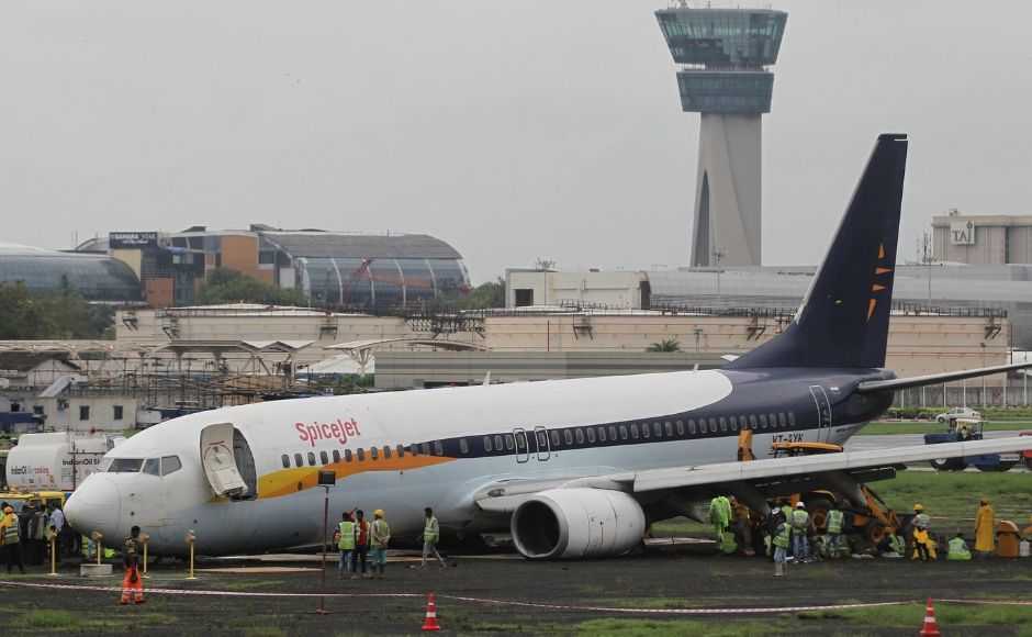 Flight services at the city airport were severely affected Tuesday with airlines cancelling 203 services due to incessant rains and suspension of operations from the main runway due to the skidding of a SpiceJet aircraft. Reuters Flight services at the city airport were severely affected Tuesday with airlines cancelling 203 services due to incessant rains and suspension of operations from the main runway due to the skidding of a SpiceJet aircraft. Reuters