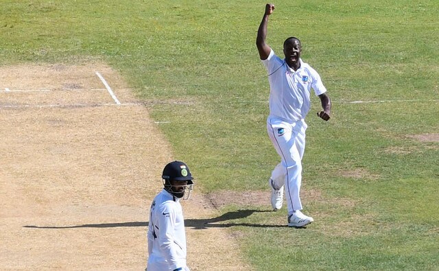 Kemar Roach (right) was the best bowler on display on day 1 and he returned to provide West Indies another breakthrough, removing well-settled Hanuma Vihari (32) to give his side the advantage at stumps. AFP Kemar Roach (right) was the best bowler on display on day 1 and he returned to provide West Indies another breakthrough, removing well-settled Hanuma Vihari (32) to give his side the advantage at stumps. AFP
