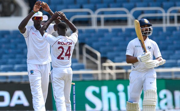 It looked like Ajinkya Rahane will continue his good form on Day 1, but he was sent back to the pavilion after getting a decent start. Pacer Kemar Roach dismissed him for 24. AFP It looked like Ajinkya Rahane will continue his good form on Day 1, but he was sent back to the pavilion after getting a decent start. Pacer Kemar Roach dismissed him for 24. AFP