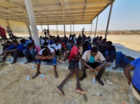 Europe-bound boat carrying migrants capsizes off Libya coast, 65 rescued; UN says 40 migrants presumed drowned Europe-bound boat carrying migrants capsizes off Libya coast, 65 rescued; UN says 40 migrants presumed drowned