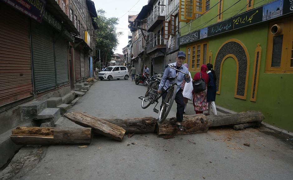 As on Wednesday, 81 of 111 police stations in Kashmir have effected day-time relaxations on the movement of people, Governor Satya Pal Malik said in his first press conference post the revocation of Article 370. He said that restrictions in more areas will be eased in a few days but “hard-core trouble spots” will remain closed for longer. AP As on Wednesday, 81 of 111 police stations in Kashmir have effected day-time relaxations on the movement of people, Governor Satya Pal Malik said in his first press conference post the revocation of Article 370. He said that restrictions in more areas will be eased in a few days but “hard-core trouble spots” will remain closed for longer. AP