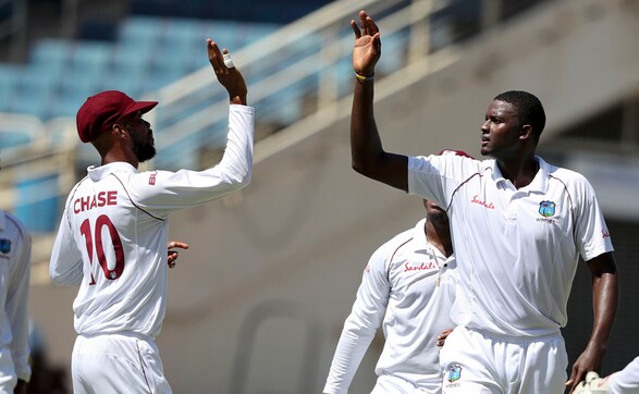 Jason Holder was in fine form on the opening day of the Test. After winning the toss and electing to bowl first, Holder took three wickets in his 20 overs. He provided the first breakthrough for his team, removing KL Rahul with a terrific delivery. AP Jason Holder was in fine form on the opening day of the Test. After winning the toss and electing to bowl first, Holder took three wickets in his 20 overs. He provided the first breakthrough for his team, removing KL Rahul with a terrific delivery. AP