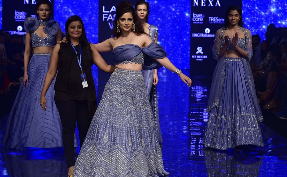 Kangana Ranaut turned showstopper for designer Disha Patil at the Lakme Fashion Week 2019 | Sachin Gokhale Kangana Ranaut turned showstopper for designer Disha Patil at the Lakme Fashion Week 2019 | Sachin Gokhale