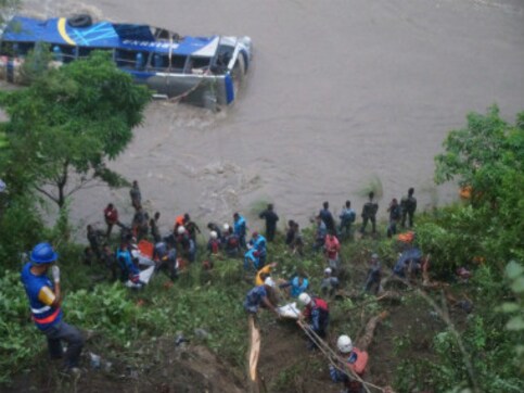 Three dead, 23 missing as bus plunges into central Nepal’s Trishuli river; search and rescue operation underway Three dead, 23 missing as bus plunges into central Nepal’s Trishuli river; search and rescue operation underway