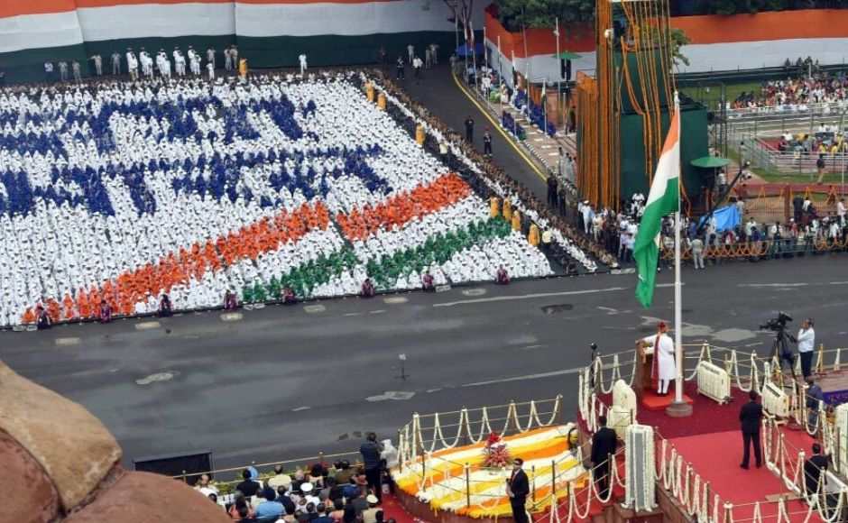 Prime Minister Narendra Modi, who arrived at the Red Fort amid a thunderous applause, unfurled the National Flag at the 17th Century Mughal monument and then delivered his first Independence Day address of his second term in office. PTI Prime Minister Narendra Modi, who arrived at the Red Fort amid a thunderous applause, unfurled the National Flag at the 17th Century Mughal monument and then delivered his first Independence Day address of his second term in office. PTI