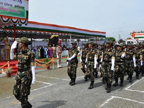 Surrendered women Naxals participate in Independence Day parade at Chhattisgarh's Maoist-affected Dantewada Surrendered women Naxals participate in Independence Day parade at Chhattisgarh's Maoist-affected Dantewada