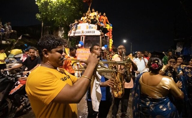 Many live bands play along the procession route ensuring that everyone gets a chance to dance their hearts out. Ganesha is one of Hinduism’s most beloved deities, so much so that tradition dictates that all <em>pujas</em> (prayers) must begin with an invocation to the elephant-headed God. Many live bands play along the procession route ensuring that everyone gets a chance to dance their hearts out. Ganesha is one of Hinduism’s most beloved deities, so much so that tradition dictates that all <em>pujas</em> (prayers) must begin with an invocation to the elephant-headed God.