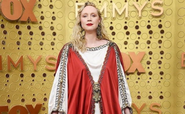 Gwendoline Christie goes medieval with her Gucci's Resort 2020 runway attire at Emmy red carpet | FRAZER HARRISON/GETTY IMAGES Gwendoline Christie goes medieval with her Gucci's Resort 2020 runway attire at Emmy red carpet | FRAZER HARRISON/GETTY IMAGES