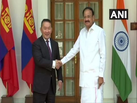 Mongolian president Khaltmaagiin Battulga meets Vice-President Venkaiah Naidu during 5-day visit to India Mongolian president Khaltmaagiin Battulga meets Vice-President Venkaiah Naidu during 5-day visit to India