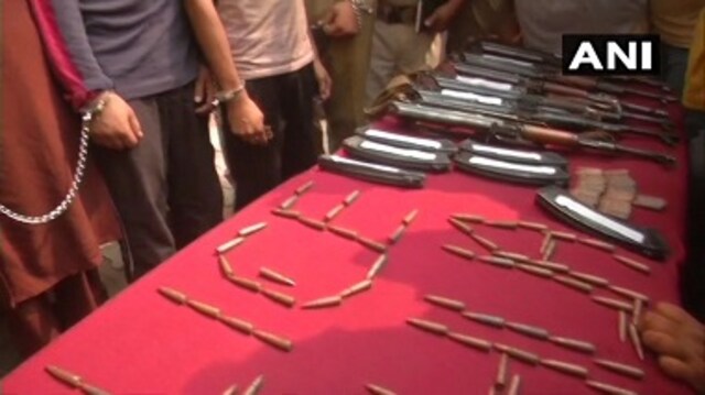 Jammu and Kashmir Police arrests three JeM terrorists in Kathua, recovers six AK-56, two AK-47 rifles, 180 live cartridges Jammu and Kashmir Police arrests three JeM terrorists in Kathua, recovers six AK-56, two AK-47 rifles, 180 live cartridges