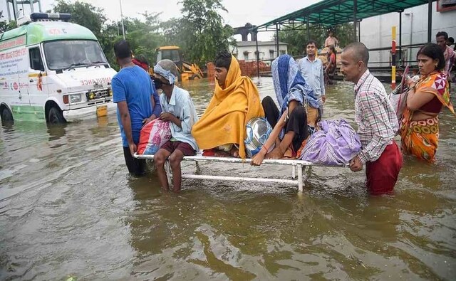 After the heavy rains in Bihar, Nalanda Medical College and Hospital in Patna were flooded, increasing difficulty for the patients. Chief minister Nitish Kumar had visited the flood-affected areas on Sunday afternoon and issued necessary instructions to the officials to resolve the issue. PTI After the heavy rains in Bihar, Nalanda Medical College and Hospital in Patna were flooded, increasing difficulty for the patients. Chief minister Nitish Kumar had visited the flood-affected areas on Sunday afternoon and issued necessary instructions to the officials to resolve the issue. PTI