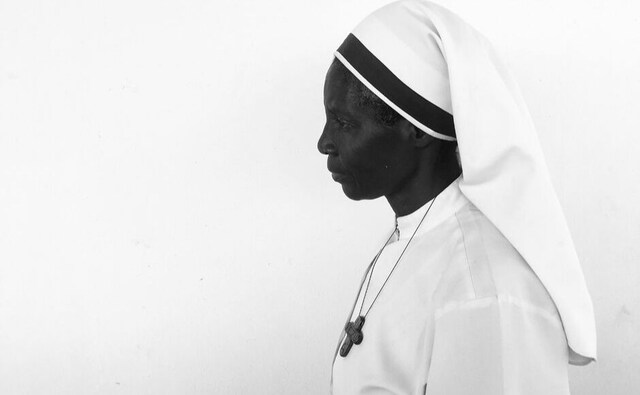 J’iatende. A catholic nun of the Inshuti Z’abakene (friends of the poor) in Kigali, Rwanda. The Inshuti Z’abakene provides refuge to those without a home, the disabled, and those with mental illnesses. Photo by Gautam Doshi. J’iatende. A catholic nun of the Inshuti Z’abakene (friends of the poor) in Kigali, Rwanda. The Inshuti Z’abakene provides refuge to those without a home, the disabled, and those with mental illnesses. Photo by Gautam Doshi.