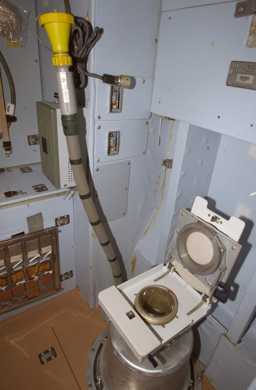 Toilet at the International Space Station. Image credit: NASA