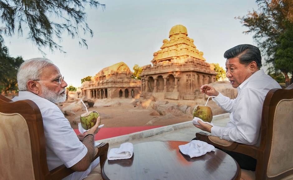 The prime minister explained to the Chinese leader the historical significance of the seventh-century monuments built during the Pallava dynasty in this coastal town which had historical links with China's Fujian province on Friday. PTI The prime minister explained to the Chinese leader the historical significance of the seventh-century monuments built during the Pallava dynasty in this coastal town which had historical links with China's Fujian province on Friday. PTI