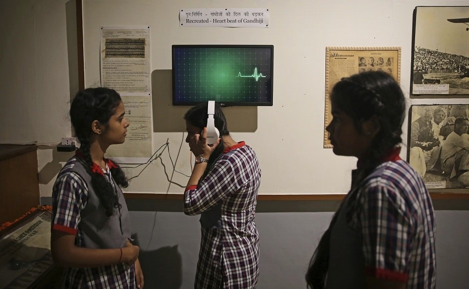 Among the special features at the National Gandhi Museum this year is Mahatma Gandhi's 'recreated heartbeat' in a digital medium. The heartbeat was recreated after gathering the electrocardiography (ECG) details from different stages of Gandhi's life. AP Among the special features at the National Gandhi Museum this year is Mahatma Gandhi's 'recreated heartbeat' in a digital medium. The heartbeat was recreated after gathering the electrocardiography (ECG) details from different stages of Gandhi's life. AP