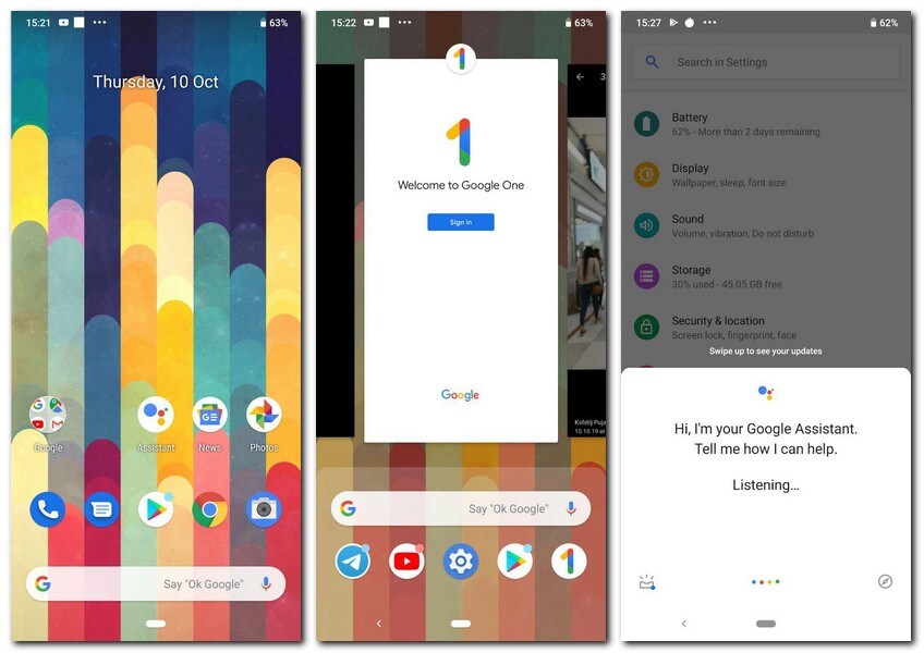 Software on the Nokia 7.2.