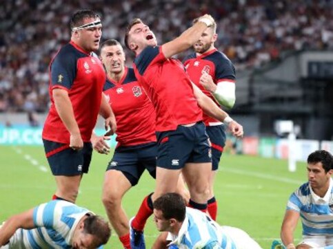 Rugby World Cup 2019: England storm into quarter-finals with bonus-point win over Argentina Rugby World Cup 2019: England storm into quarter-finals with bonus-point win over Argentina