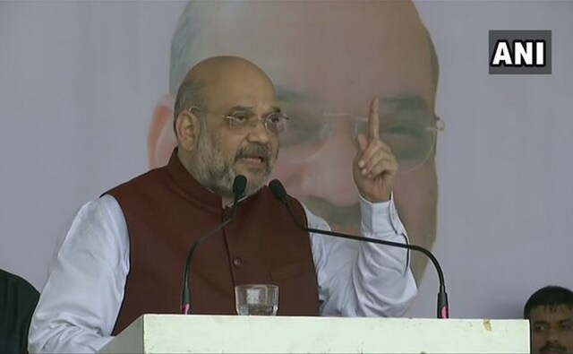 At a poll rally in Maharashtra's Rajura, Ami Shah said: 'On one side, there's Bharatiya Janata Party, a party of patriots led by Modi ji (Narendra Modi) and Devendra ji (Fadnavis), while on the other hand, there's a group of dynastic parties led by Rahul Gandhi & Sharad Pawar.' Image courtesy: twitter.com/ @ANI At a poll rally in Maharashtra's Rajura, Ami Shah said: 'On one side, there's Bharatiya Janata Party, a party of patriots led by Modi ji (Narendra Modi) and Devendra ji (Fadnavis), while on the other hand, there's a group of dynastic parties led by Rahul Gandhi & Sharad Pawar.' Image courtesy: twitter.com/ @ANI