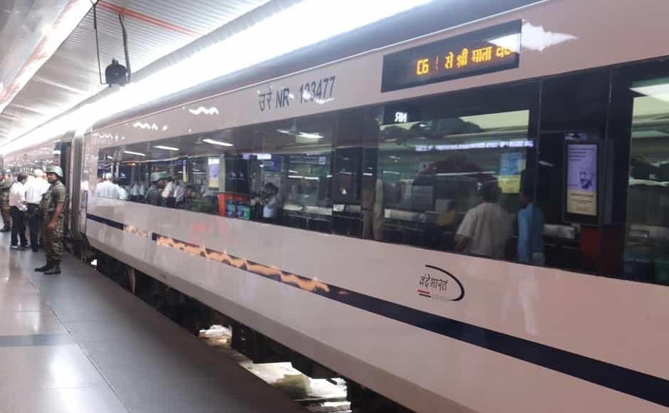 Train number 22439 New Delhi-Katra Vande Bharat Express will depart from the New Delhi Railway Station at 6 am to reach Katra at 2 pm. En route, the train will halt at Ambala Cantt, Ludhiana and Jammu Tawi for two minutes each. Twitter@AmitShah Train number 22439 New Delhi-Katra Vande Bharat Express will depart from the New Delhi Railway Station at 6 am to reach Katra at 2 pm. En route, the train will halt at Ambala Cantt, Ludhiana and Jammu Tawi for two minutes each. Twitter@AmitShah