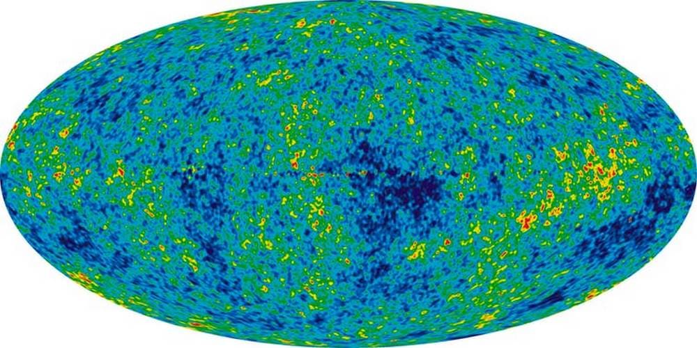 A map of the universe’s cosmic microwave background radiation. image credit: NASA