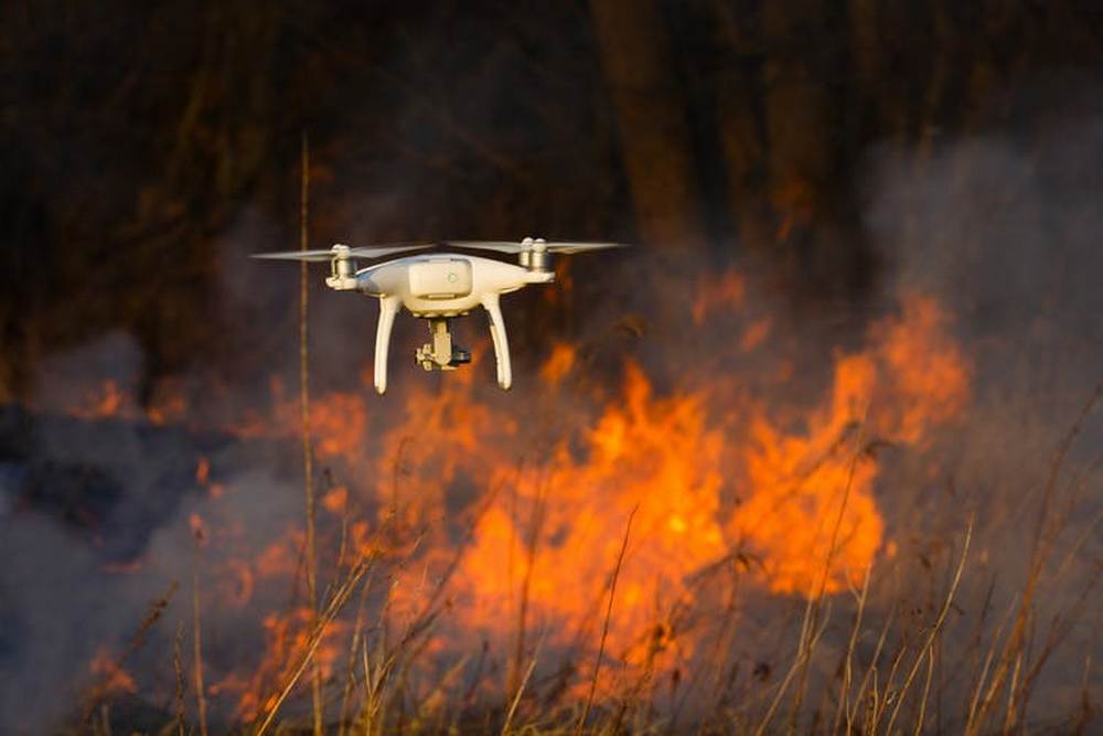 Drones can help map forest fires by surveying areas that are too difficult or dangerous to access. Image credit: Shutterstock