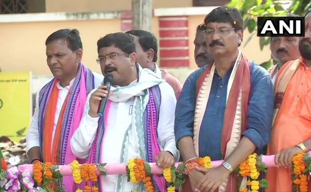 In Odisha, Union minister Dharmendra Pradhan held a roadshow in Bijepur, ahead of by-polls to the constituency. Image courtesy: twitter.com/ @ANI In Odisha, Union minister Dharmendra Pradhan held a roadshow in Bijepur, ahead of by-polls to the constituency. Image courtesy: twitter.com/ @ANI