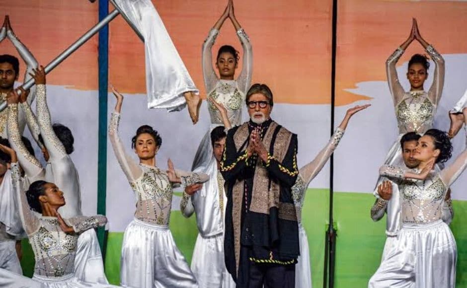 Actor Amitabh Bachchan during a performance in remembrance of those fallen during the 26/11 bombings. Image courtesy Press Trust of India Actor Amitabh Bachchan during a performance in remembrance of those fallen during the 26/11 bombings. Image courtesy Press Trust of India