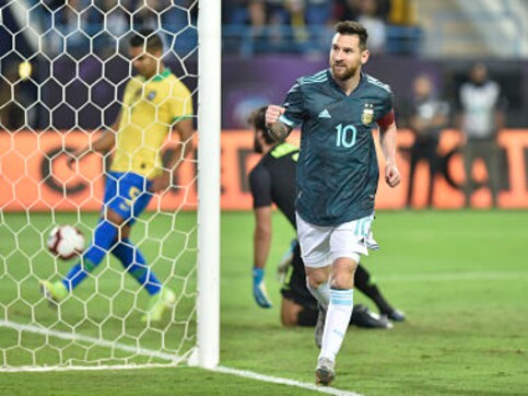 Lionel Messi marks international comeback from three-month ban with winning goal for Argentina against Brazil in friendly Lionel Messi marks international comeback from three-month ban with winning goal for Argentina against Brazil in friendly