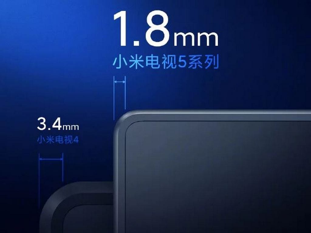 Mi TV 5 could come with bezels as thin as 1.8 mm. Image: GizmoChina