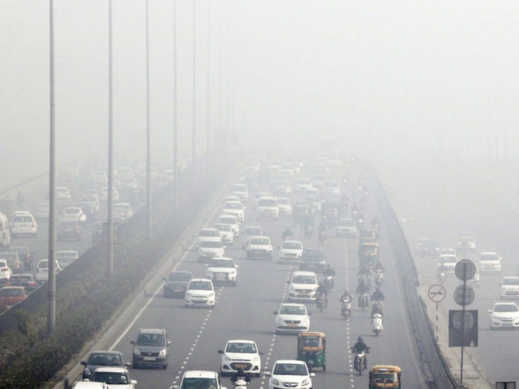 Gurugrams luftkvalitet var 17 ganger dårligere enn den foreskrevne sikre grensen fra Verdens helseorganisasjon (WHO).  Bilde: Vinay Gupta