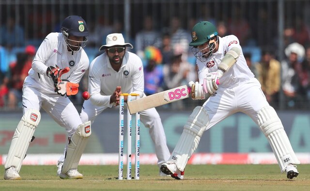 Mushfiqur Rahim top-scored for his side with 43 before falling to a Mohammad Shami in-swinger. AP Mushfiqur Rahim top-scored for his side with 43 before falling to a Mohammad Shami in-swinger. AP