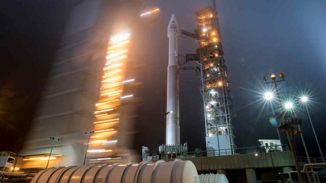 The United Launch Alliance Atlas-V rocket that has the InSight spacecraft onboard prepares to take off from the Vandenberg Air Force Base in California. Photo Credit: (NASA/Bill Ingalls) The United Launch Alliance Atlas-V rocket that has the InSight spacecraft onboard prepares to take off from the Vandenberg Air Force Base in California. Photo Credit: (NASA/Bill Ingalls)