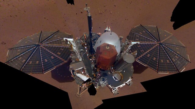 The Mars InSight lander, looking all shiny and new in its first self-portrait, on 11 December 2018, after it had landed on Mars. Image credit: NASA/JPL The Mars InSight lander, looking all shiny and new in its first self-portrait, on 11 December 2018, after it had landed on Mars. Image credit: NASA/JPL