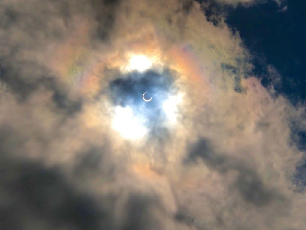 Solar eclipse as seen from a beach in Johor, Malaysia. Image:Twitte/hanisanahar Solar eclipse as seen from a beach in Johor, Malaysia. Image:Twitte/hanisanahar
