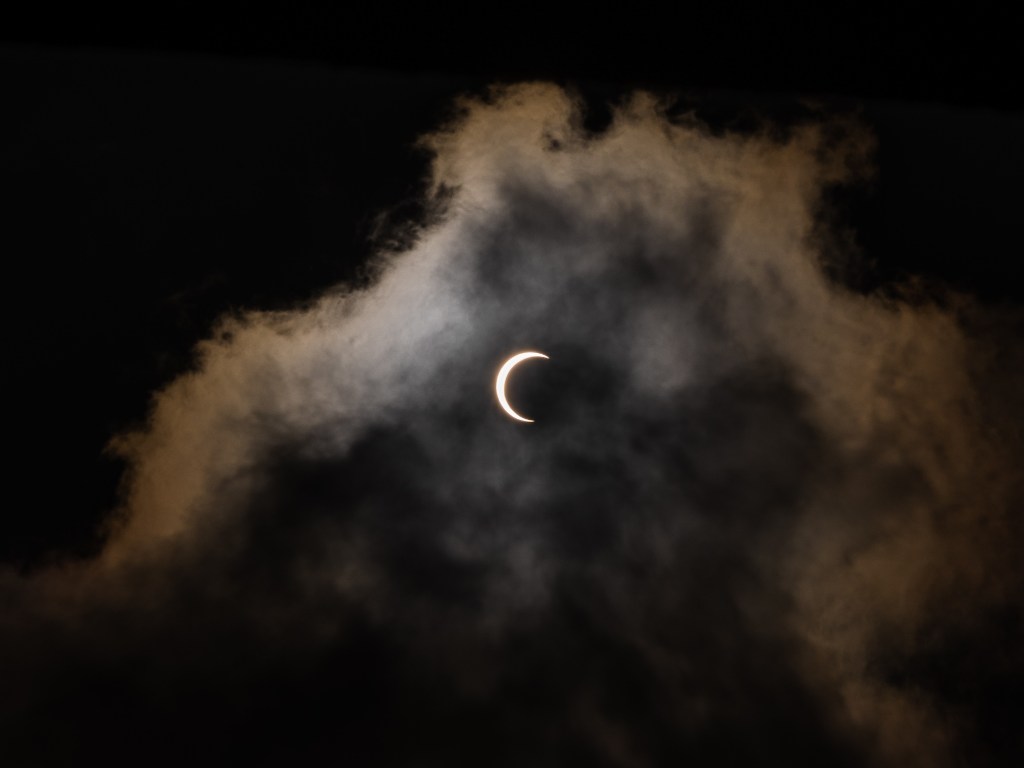 A glimpse of the partial solar eclipse seen in Malaysia. Image: HaziqSaparudin/Twitter A glimpse of the partial solar eclipse seen in Malaysia. Image: HaziqSaparudin/Twitter