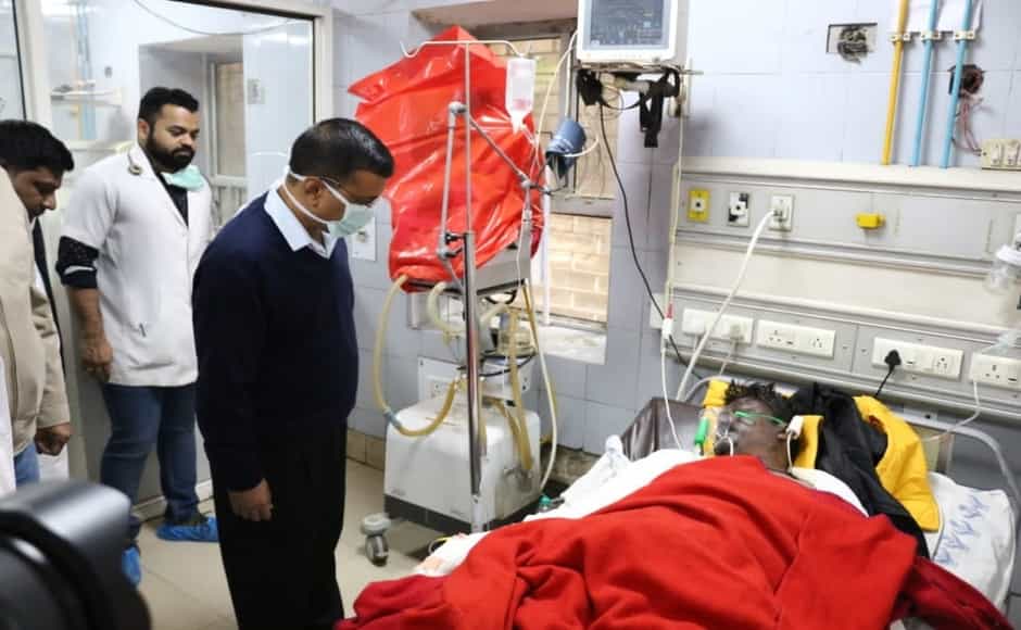 Delhi chief minister Arvind Kejriwal visited LNJP Hospital in Delhi where the injured have been hospitalised. "One injured person has received more than 50 percent burns, eight others admitted to the hospital due to smoke inhalation. Around 15 people are injured in the incident," said Kejriwal. ANI Delhi chief minister Arvind Kejriwal visited LNJP Hospital in Delhi where the injured have been hospitalised. "One injured person has received more than 50 percent burns, eight others admitted to the hospital due to smoke inhalation. Around 15 people are injured in the incident," said Kejriwal. ANI