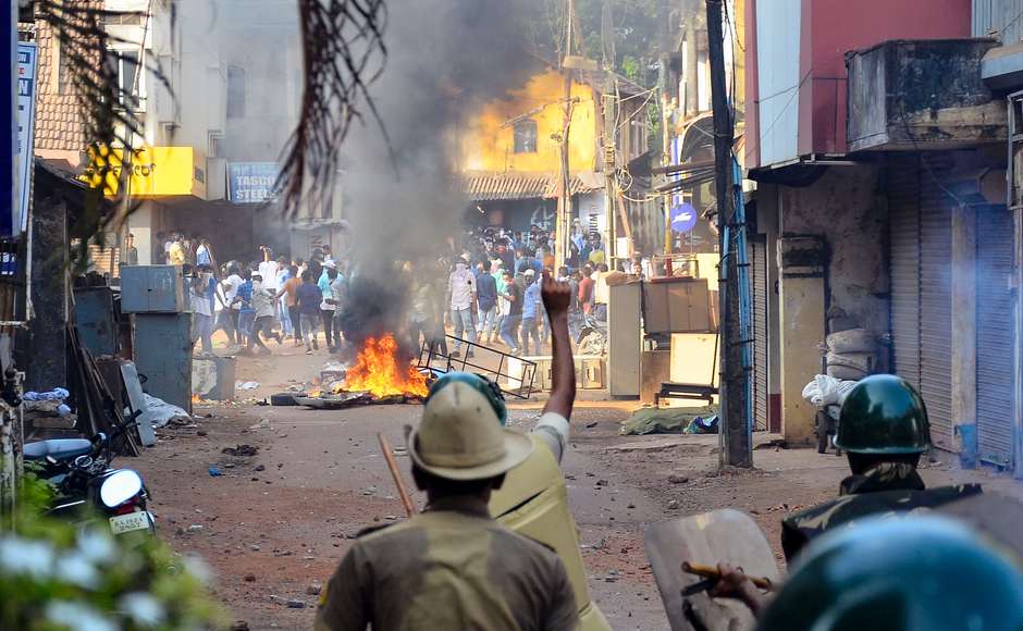 Mangaluru Police commissioner Dr Harsha reportedly said that police had to open fire when a strong mob of 7,000 people "attacked personnel". Addressing the media after the incident, he said that the unruly mob attacked police with weapons and also tried to torch the Bundar Police station in Mangaluru. PTI Mangaluru Police commissioner Dr Harsha reportedly said that police had to open fire when a strong mob of 7,000 people "attacked personnel". Addressing the media after the incident, he said that the unruly mob attacked police with weapons and also tried to torch the Bundar Police station in Mangaluru. PTI