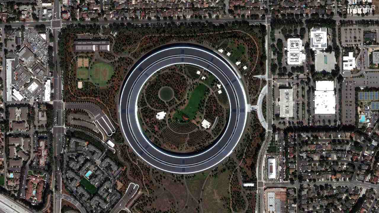 Tech companies like Apple, Facebook, Google, etc bloomed this decade. The Hewlett Packard campus was demolished to make room for the construction of 2.8 million square feet of new office space in Apple Park. Image credit: Maxar Technology Inc Tech companies like Apple, Facebook, Google, etc bloomed this decade. The Hewlett Packard campus was demolished to make room for the construction of 2.8 million square feet of new office space in Apple Park. Image credit: Maxar Technology Inc