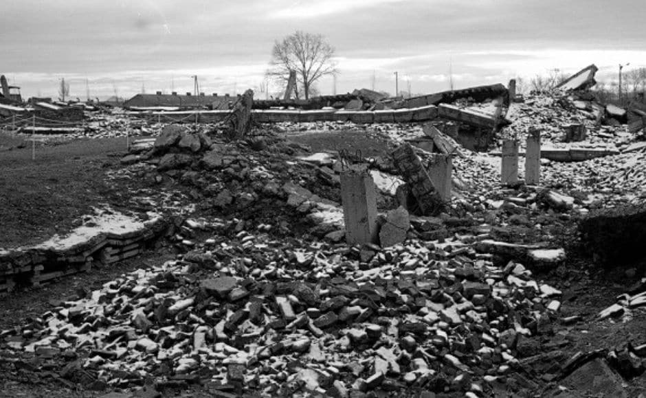 The remains of a gas chamber and crematorium at the former Nazi death camp of Auschwitz-Birkenau or Auschwitz II. Soviet troops found the remains of the gas chambers and crematoria that the Germans had blown up before fleeing in an attempt to hide the evidence of their mass killings. The Associated Press/ Markus Schreiber The remains of a gas chamber and crematorium at the former Nazi death camp of Auschwitz-Birkenau or Auschwitz II. Soviet troops found the remains of the gas chambers and crematoria that the Germans had blown up before fleeing in an attempt to hide the evidence of their mass killings. The Associated Press/ Markus Schreiber