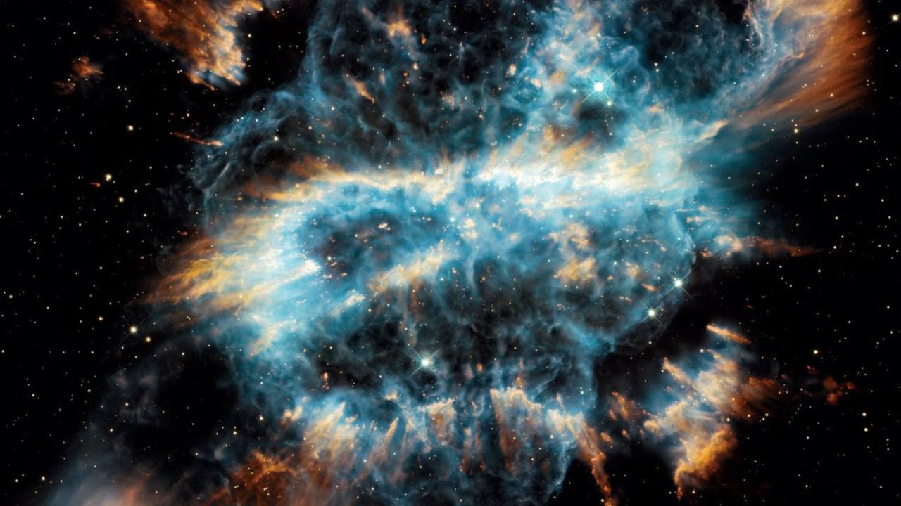 This 2012 Hubble image of the NGC 5189 is particularly dramatic and unveiled new details of the object. The intricate structure of the stellar eruption looks like a giant and brightly coloured ribbon in space. Image credit: ESA/Hubble This 2012 Hubble image of the NGC 5189 is particularly dramatic and unveiled new details of the object. The intricate structure of the stellar eruption looks like a giant and brightly coloured ribbon in space. Image credit: ESA/Hubble