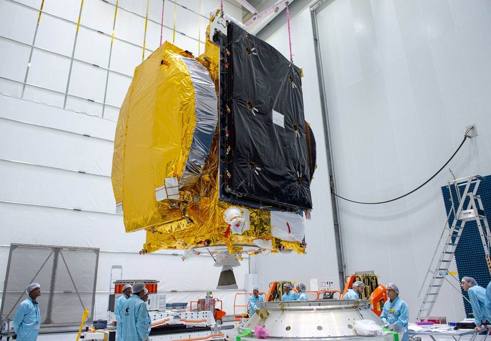 The GSAT-30 satellite that was launched on the Ariannespace rocket today. image credit: Twitter
