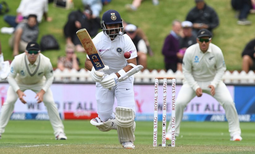 India's Ajinkya Rahane was not out on 38, helping India reach 122/5 before rain washed out the final session on Day 1 of the first Test between India and New Zealand. AP India's Ajinkya Rahane was not out on 38, helping India reach 122/5 before rain washed out the final session on Day 1 of the first Test between India and New Zealand. AP