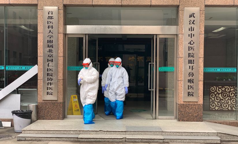 An entrance to the Wuhan City Central Hospital, in Wuhan, China, the epicenter of the coronavirus epidemic. Chris Buckley © 2020 The New York Times