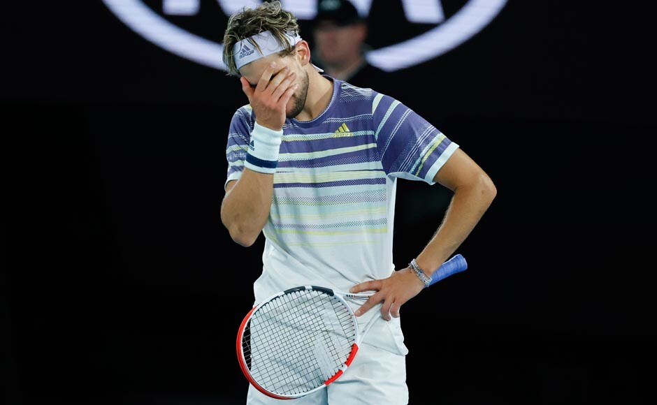 Novak Djokovic then rallied to take the fourth set 6-3 and send the Australian Open final against Dominic Thiem to a fifth set. AP Novak Djokovic then rallied to take the fourth set 6-3 and send the Australian Open final against Dominic Thiem to a fifth set. AP