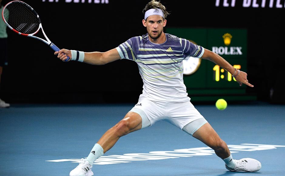 After surrendering the first 6-4 with a double-fault on set point, Thiem broke Djokovic's serve in the third game and then fended off a breakpoint in the sixth game before dropping serve in the eighth to make it 4-4. AP After surrendering the first 6-4 with a double-fault on set point, Thiem broke Djokovic's serve in the third game and then fended off a breakpoint in the sixth game before dropping serve in the eighth to make it 4-4. AP